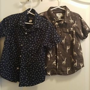 Two Boys Short Sleeved Button Downs